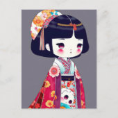 Carte Postale Poupée Cute Kokeshi, poste (Devant)