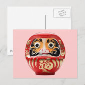 Carte Postale Poupée Daruma (Devant / Derrière)