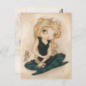 Carte Postale Poupée de chiffon de goth vaudou (Devant / Derrière)