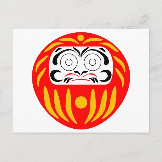 Carte Postale Poupée de daruma japonaise traditionnelle (Devant)