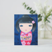 Carte Postale Poupée de Kokeshi - Harumi (Debout devant)