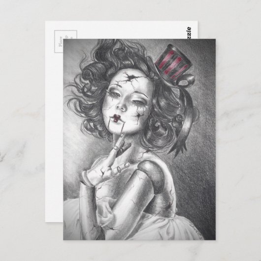 Carte postale Poupée Déplaisante poupée Carnaval (Devant / Derrière)