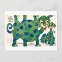 Poupée en papier d'animal vintage -- Freakah