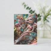 Carte postale poupée et Plante (Debout devant)