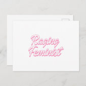 Carte Postale Poupée féministe en colère (Devant / Derrière)