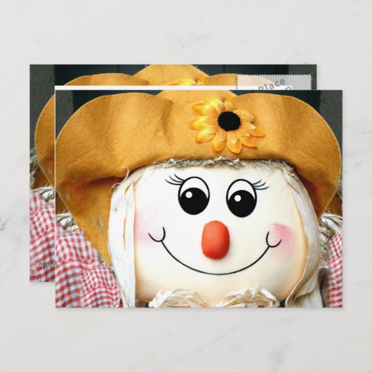 Carte Postale Poupée Fille Scarecrow (Devant / Derrière)