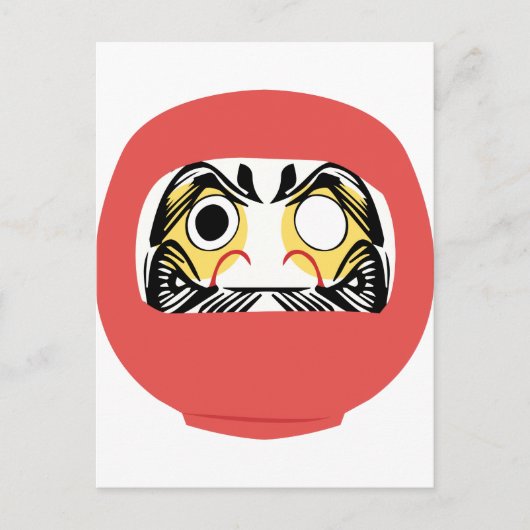Carte Postale Poupée japonaise Daruma (Devant)