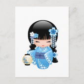 Carte Postale Poupée Kokeshi hiver - Geisha Girl (Devant)