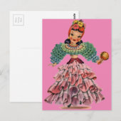 Carte Postale Poupée latine (Devant / Derrière)