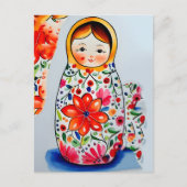 Carte Postale Poupée Matryoshka, poste (Devant)