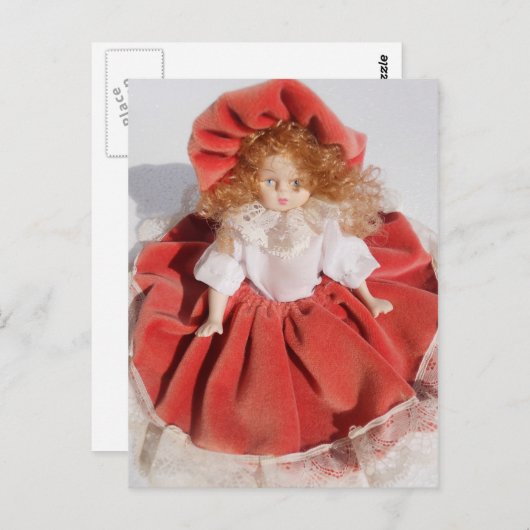 Carte Postale poupée porcelaine (Devant / Derrière)