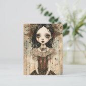 Carte Postale Poupée vampire mignonne en techniques mixtes (Debout devant)