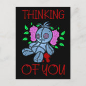 Carte Postale Poupée Vaudou Pensant À Toi (Devant)