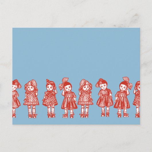 Carte Postale Poupées à l'ancienne (Devant)