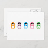 Carte Postale Poupées de Matryoshka (Devant / Derrière)