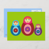 Carte Postale Poupées de Matryoshka (Devant / Derrière)