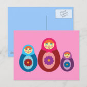 Carte Postale Poupées de Matryoshka (Devant / Derrière)