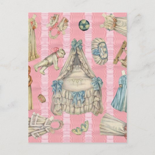 Carte Postale Poupées en papier de pépinière victorienne (Devant)