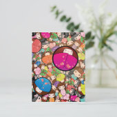 Carte Postale Poupées japonaises Kawaii Kokeshi (Debout devant)