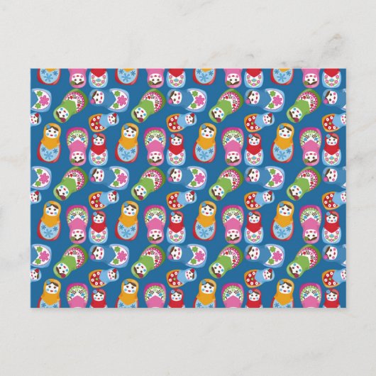 Carte Postale Poupées rétro Matryoshka (Devant)
