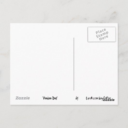 Carte Postale Poupées vaudou (Dos)