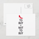 Carte Postale Pour acheter ou ne pas acheter (Devant / Derrière)