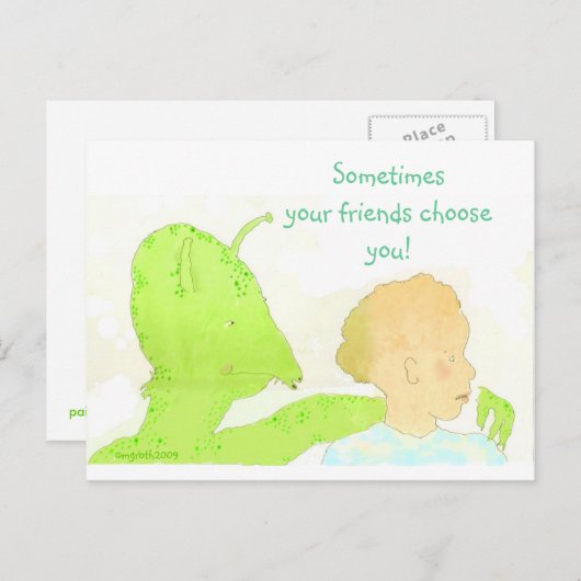 carte postale pour amis inattendus (Devant / Derrière)