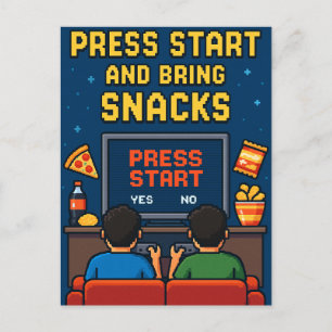 Carte postale pour amis rétro-gamer
