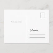 Carte postale pour annonce de fiançailles rustique (Dos)