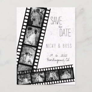 Carte postale pour annoncer la date de mariage ave