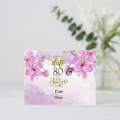 Carte postale pour annoncer une fête d'anniversair (Debout devant)