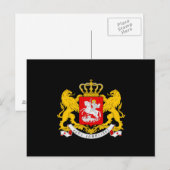 Carte postale pour armoiries de Géorgie (Devant / Derrière)