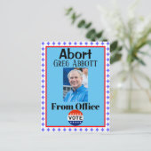 Carte postale pour avorter Greg Abbott (Debout devant)