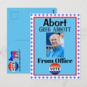 Carte postale pour avorter Greg Abbott (Devant / Derrière)
