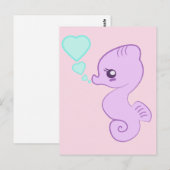 Carte postale pour bébé chéri Seahorse (Devant / Derrière)