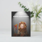 Carte postale pour bébé Lion Halloween (Debout devant)