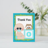 Carte postale pour bébé Merci (Debout devant)