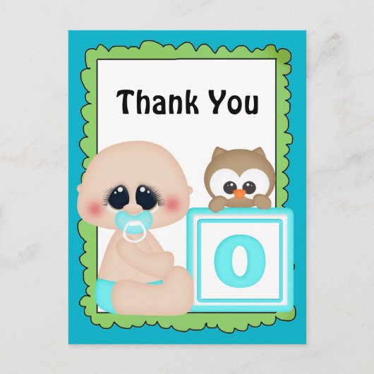 Carte postale pour bébé Merci (Devant)