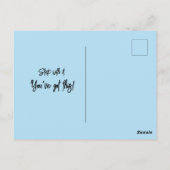 Carte postale pour bébé tortue (Dos)