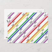 Carte postale pour brosses à dents arc-en-ciel (Devant / Derrière)