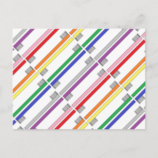Carte postale pour brosses à dents arc-en-ciel