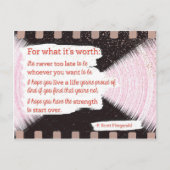 Carte Postale Pour ce que ça vaut (Devant)