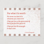 Carte Postale Pour ce que ça vaut (Devant)