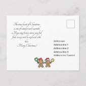 Carte Postale Pour Couple Pickleball Gingbread personnes (Dos)