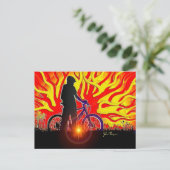 Carte postale pour cycliste lame (Debout devant)