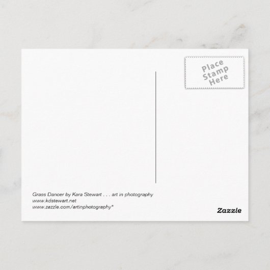 Carte postale pour danseur d'herbe (Dos)