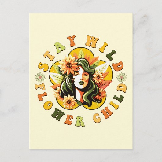 Carte postale pour enfant à fleurs restantes (Devant)