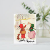 Carte postale pour enfants de Noël victorien (Debout devant)