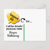 CARTE POSTALE POUR ENREGISTRER LA DATE (Dos)