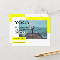 Carte postale pour entreprise de cours de yoga